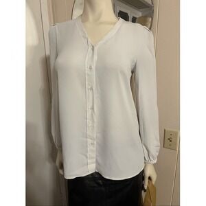 Unique Vintage Anne Valerie Hatch Pour Cartier Taupe Blouse SM